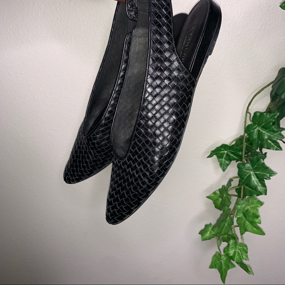 EVERLANE | The V Slingback Woven Black Flats - Picture 4 of 13